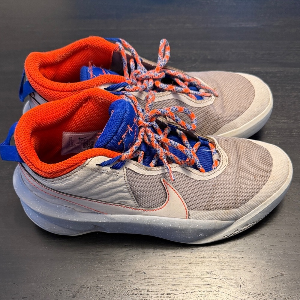 Nike Kids Sneakers - Gray, Blue, and Orange - Picture 2 of 4